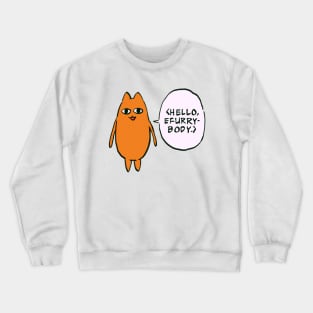 I draw the hello efurrybody floating chiyo's dad / funny azumanga daioh manga Crewneck Sweatshirt